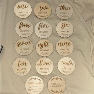 Monthly Milestone Wooden Discs